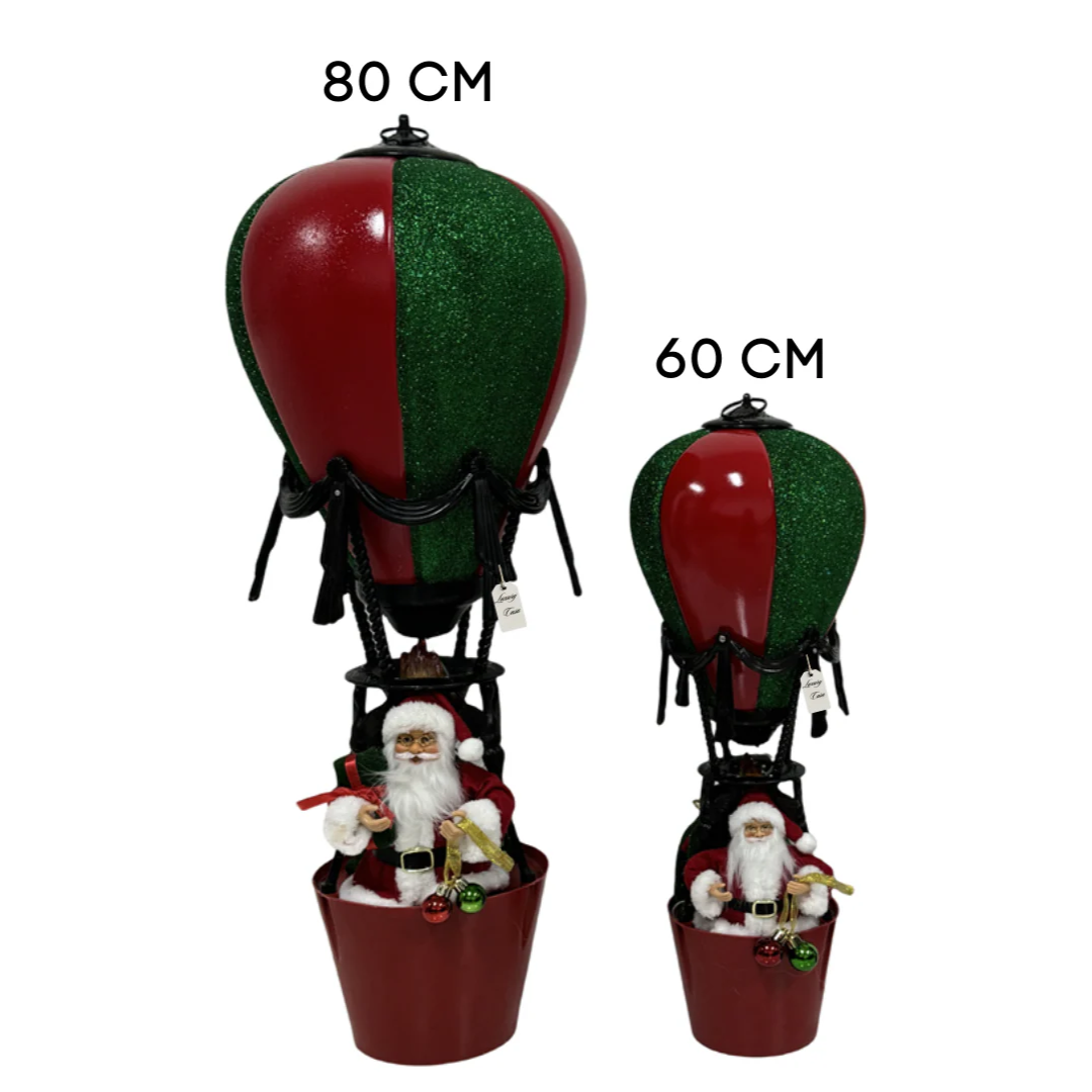 Santa Hot Air Balloon with LED Luxury Casa