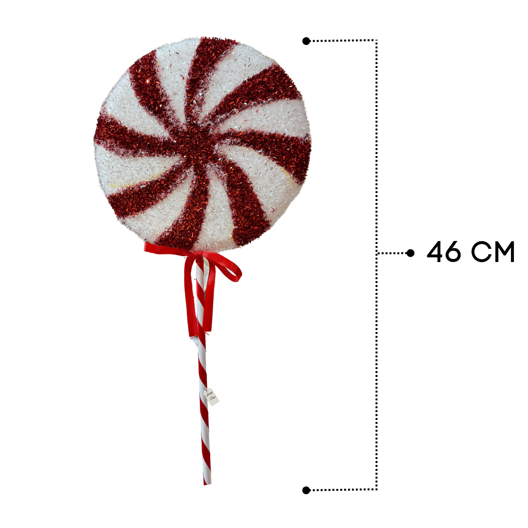 Peppermint Swirl Lollipop Christmas Decoration Luxury Casa
