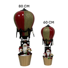 Santa Hot Air Balloon LED Decoration – Gold Glitter Design Luxury Casa