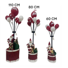 Santa Claus with Balloons on Drum Christmas Décor Luxury Casa