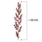Christmas Long Red Glitter Berry Stem Decoration Luxury Casa