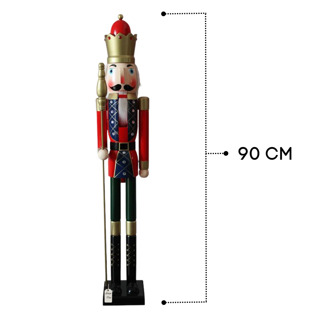 Classic Wooden Christmas Nutcracker King Luxury Casa