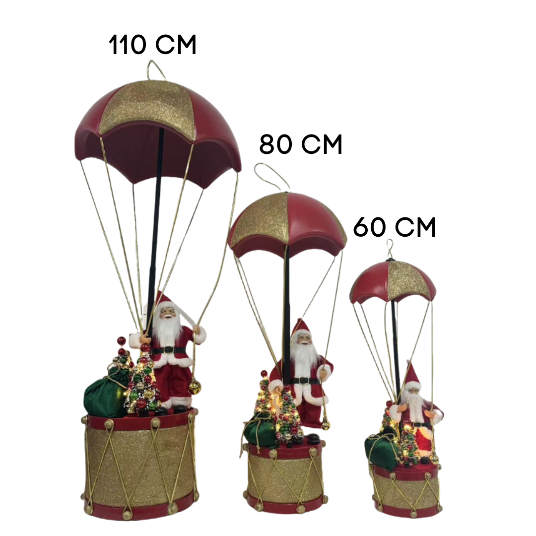 Santa Parachute Drum Decoration Luxury Casa