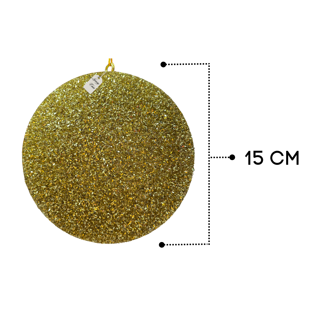 Gold Glitter Christmas Baubles Luxury Casa
