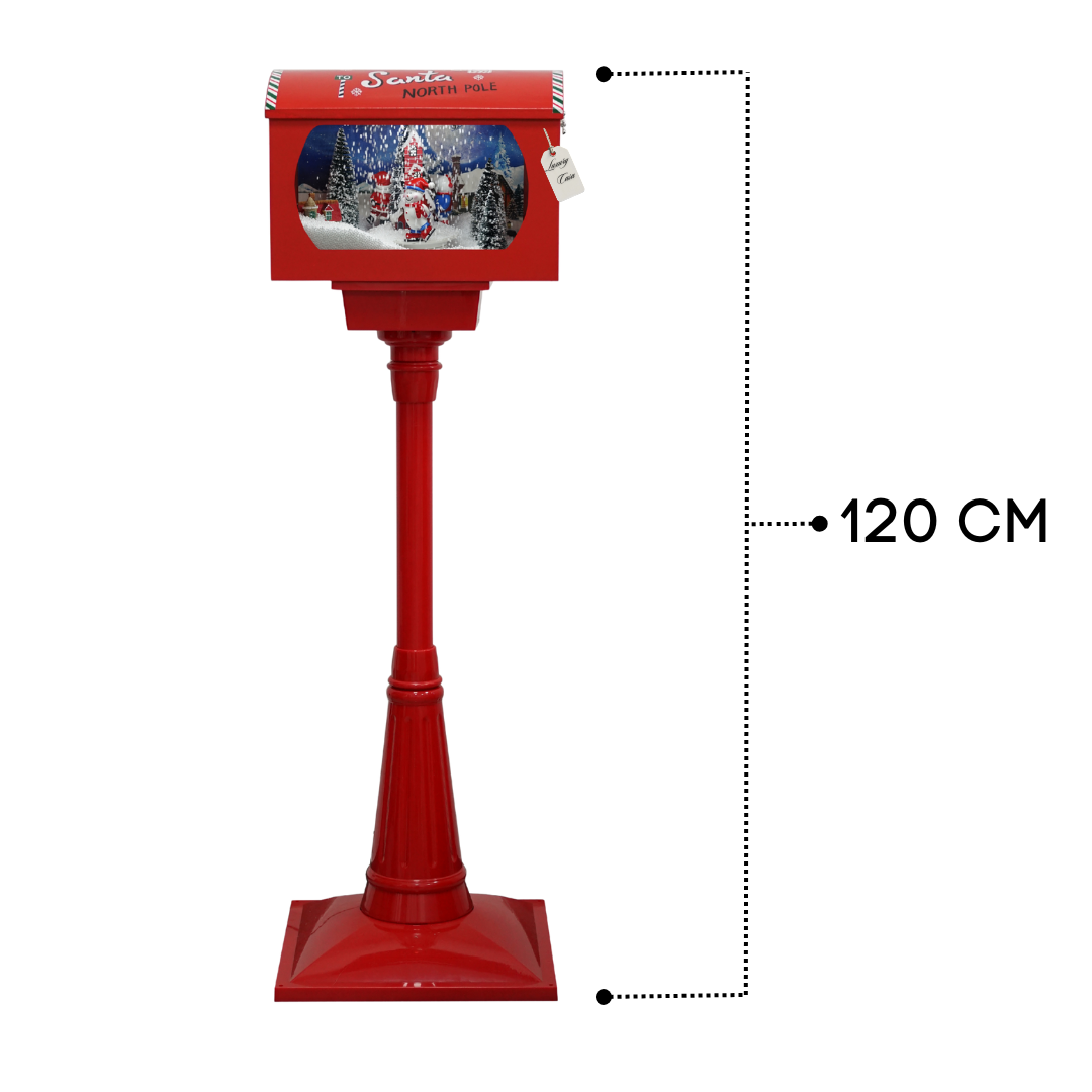 Christmas Musical Standing Mailbox with Snowfall Luxury Casa