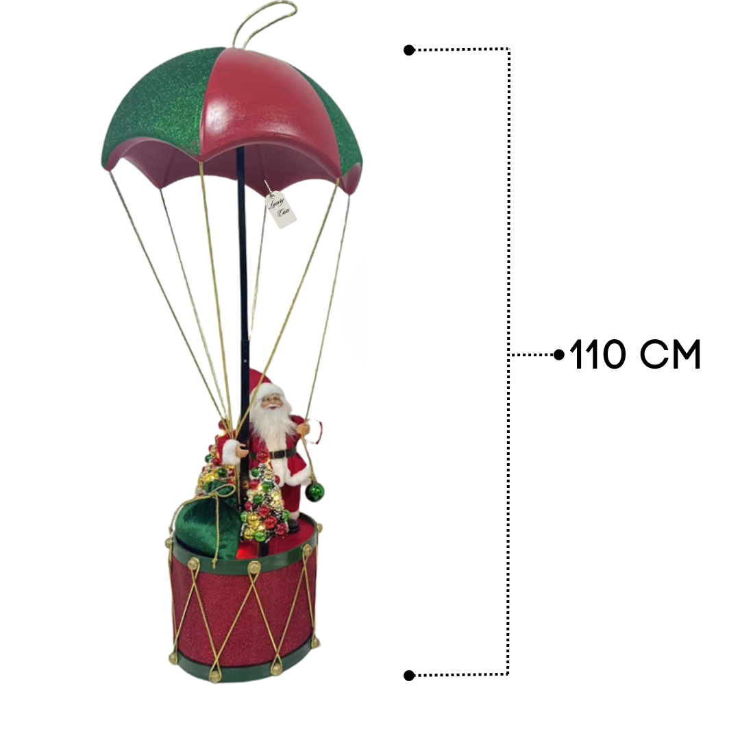 Santa Parachute with Drum Base – Collapsible Christmas Decoration Luxury Casa