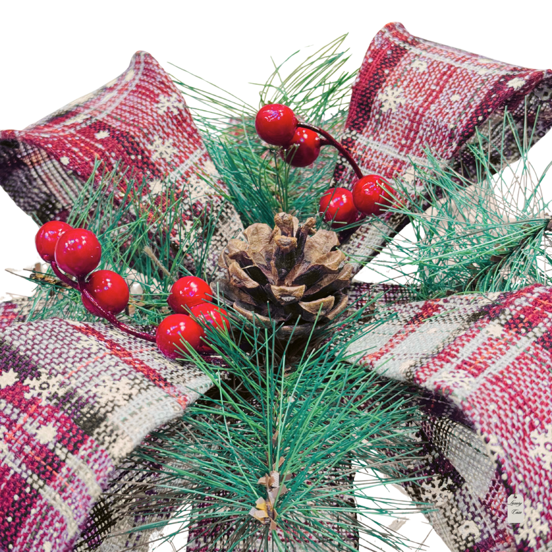 White Plaid LED Gift Box Set Luxury Casa