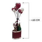 Santa Claus with Balloons on Drum Christmas Décor Luxury Casa