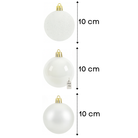 Christmas Baubles Ornaments Set – 24 pcs (10 cm, Glitter, Glossy & Matte Christmas Tree Decorations) Luxury Casa