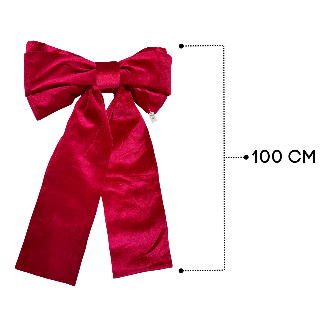 Luxury Red Velvet Christmas Bow Luxury Casa