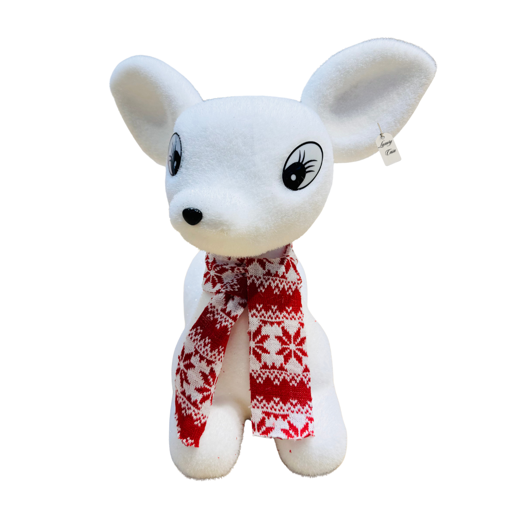 Reindeer Sitting with Scarf Luxury Casa