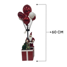 Santa Claus with Balloons on Gift Box Christmas Decoration Luxury Casa