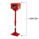 Christmas Musical Tall Santa Mailbox with Snowfall Luxury Casa