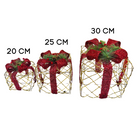 Red Bow LED Gift Box Set Luxury Casa