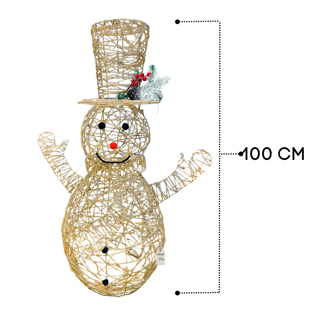 Golden Rattan Snowman Luxury Casa