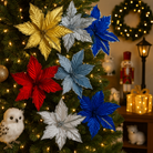 Glitter Poinsettia Flower Decoration Luxury Casa
