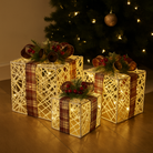 White Plaid LED Gift Box Set Luxury Casa