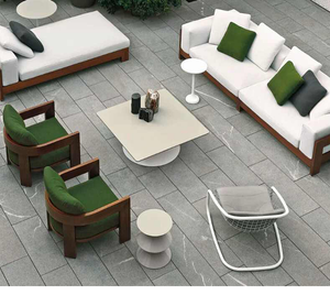 European Teak Wood Outdoor Recliner Sofa Set