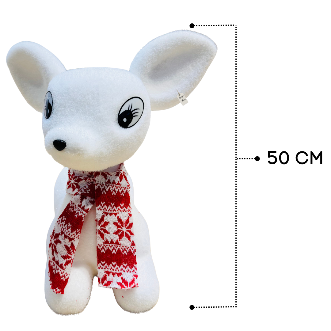 Reindeer Sitting with Scarf Luxury Casa