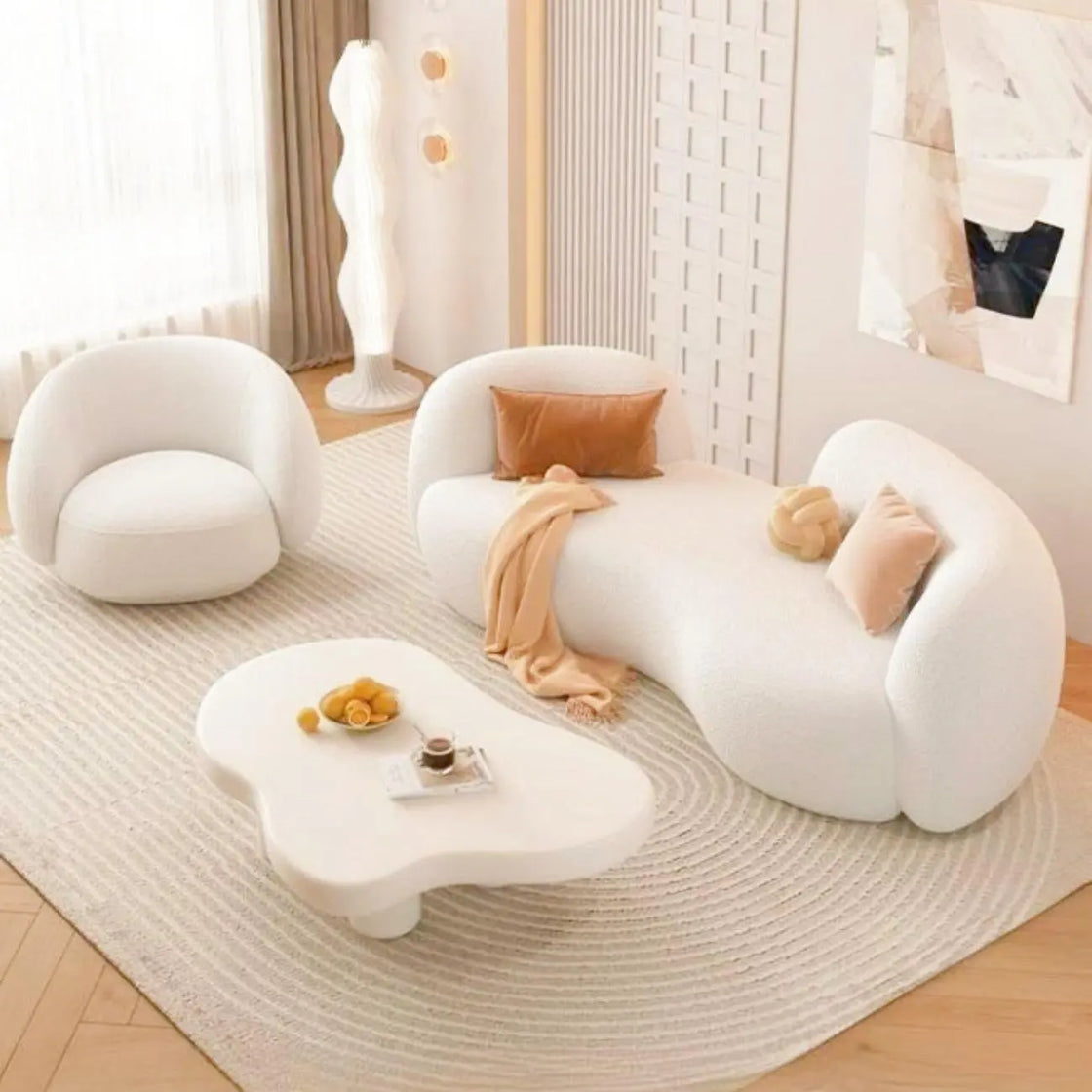 Modern Curved Sofa Set Luxury Casa