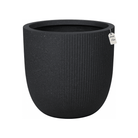 Vertical Ribbed Stone Planter – Modern Decorative Pot - Medium Luxury Casa