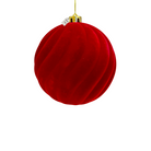 Red Velvet Christmas Baubles Luxury Casa