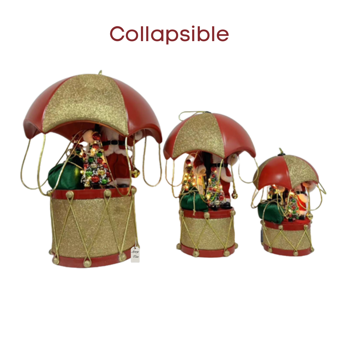 Santa Parachute Drum Decoration Luxury Casa