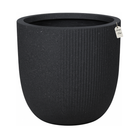 Vertical Ribbed Stone Planter – Modern Decorative Pot - Large Luxury Casa