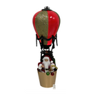 Santa Hot Air Balloon LED Decoration – Gold Glitter Design Luxury Casa