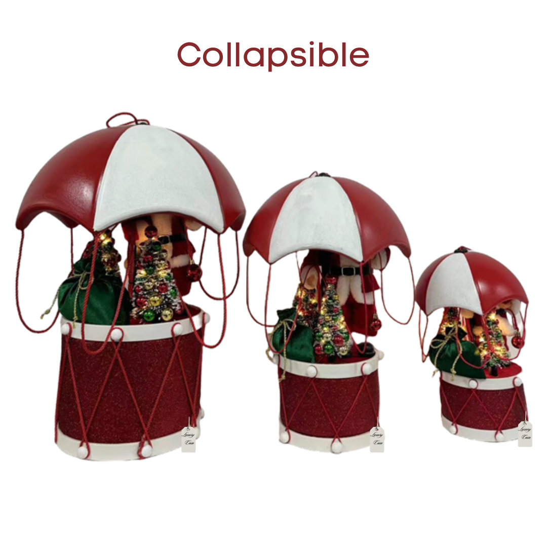 Santa Parachute White Drum Decoration Luxury Casa