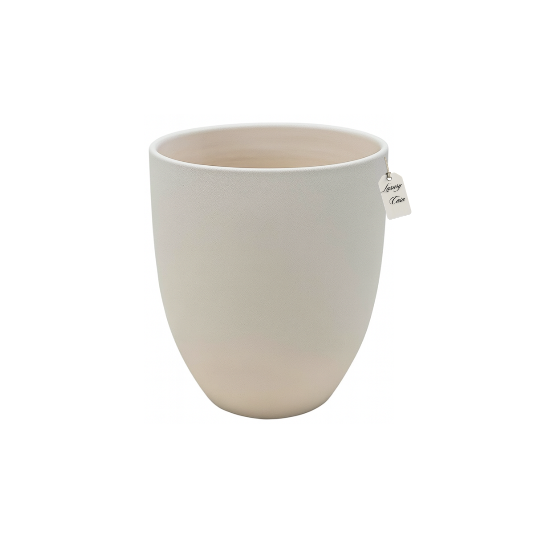 Smooth Round Planter – Modern Decorative Pot - Small Luxury Casa