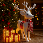 Reindeer with Antlers & Scarf Luxury Casa