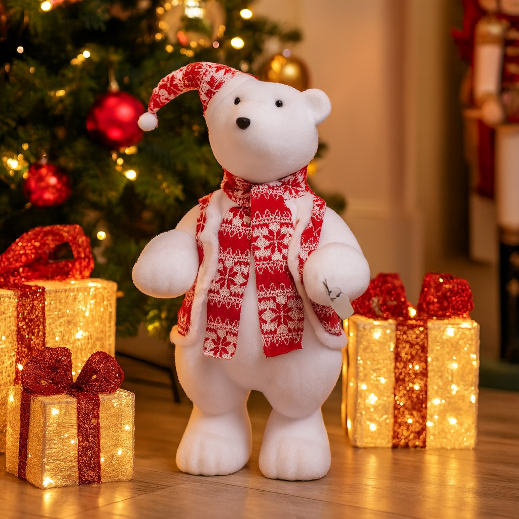 Bear Figurine with Scarf & Coat Luxury Casa