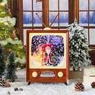 Retro Christmas TV Decoration with Santa & Snowfall Luxury Casa