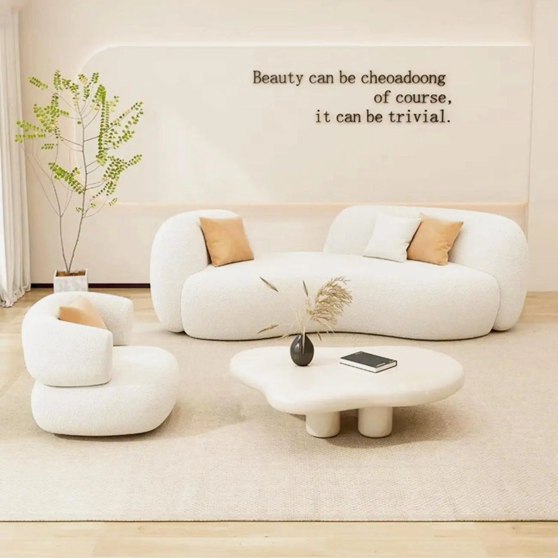 Modern Curved Sofa Set Luxury Casa