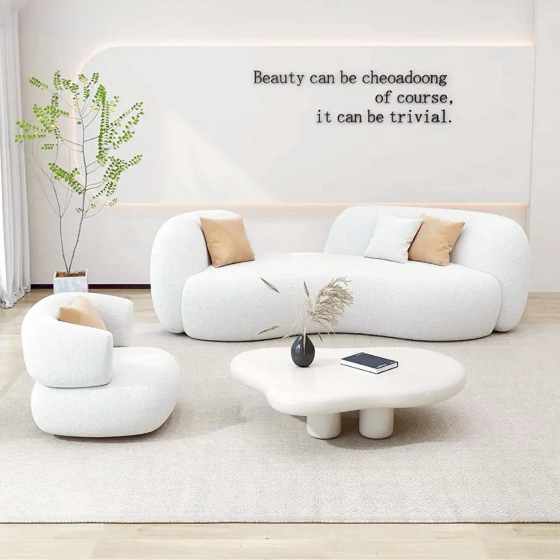 Modern Curved Sofa Set Luxury Casa
