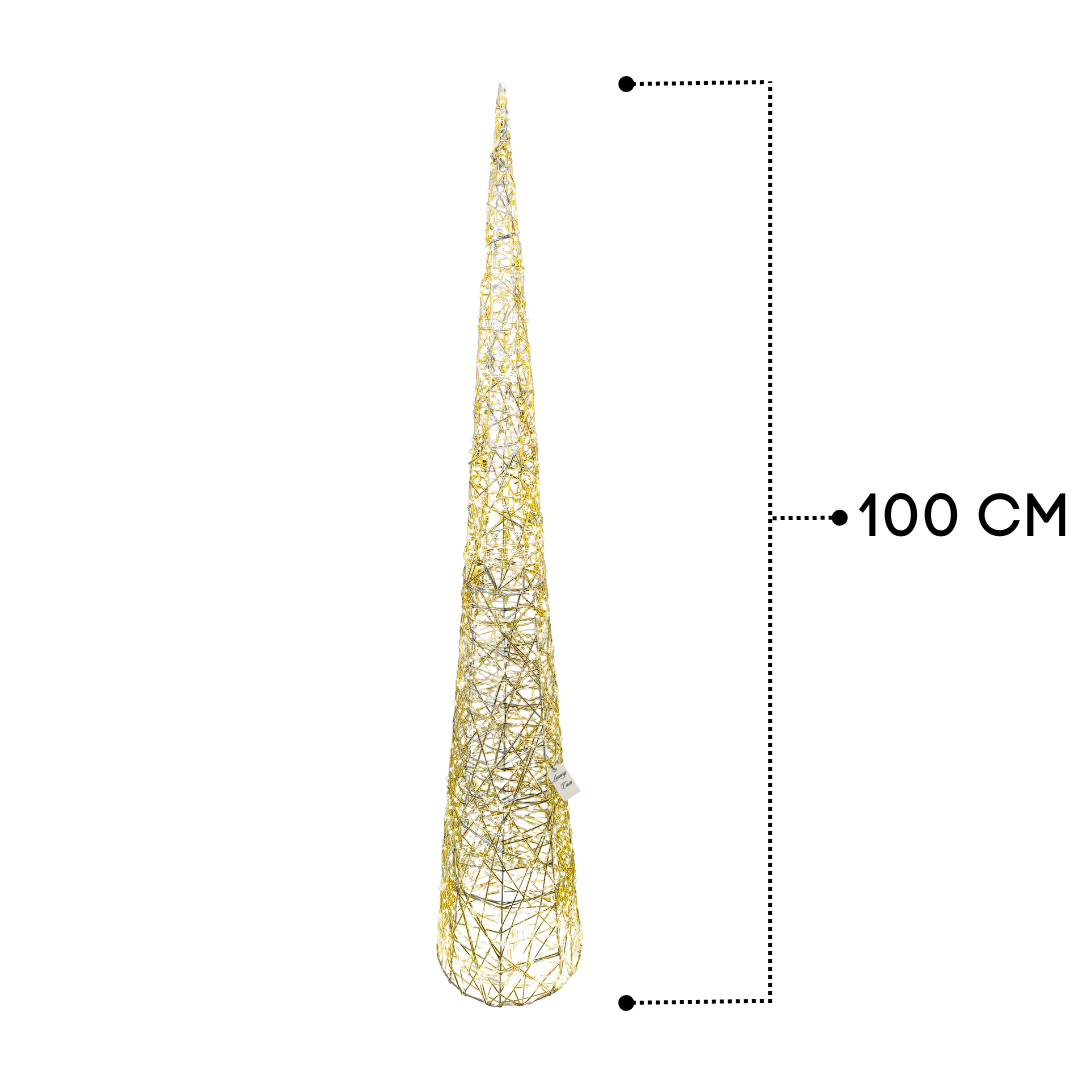 Golden Cone Tree Decoration Luxury Casa