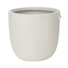 Vertical Ribbed Stone Planter – Modern Decorative Pot - Large Luxury Casa