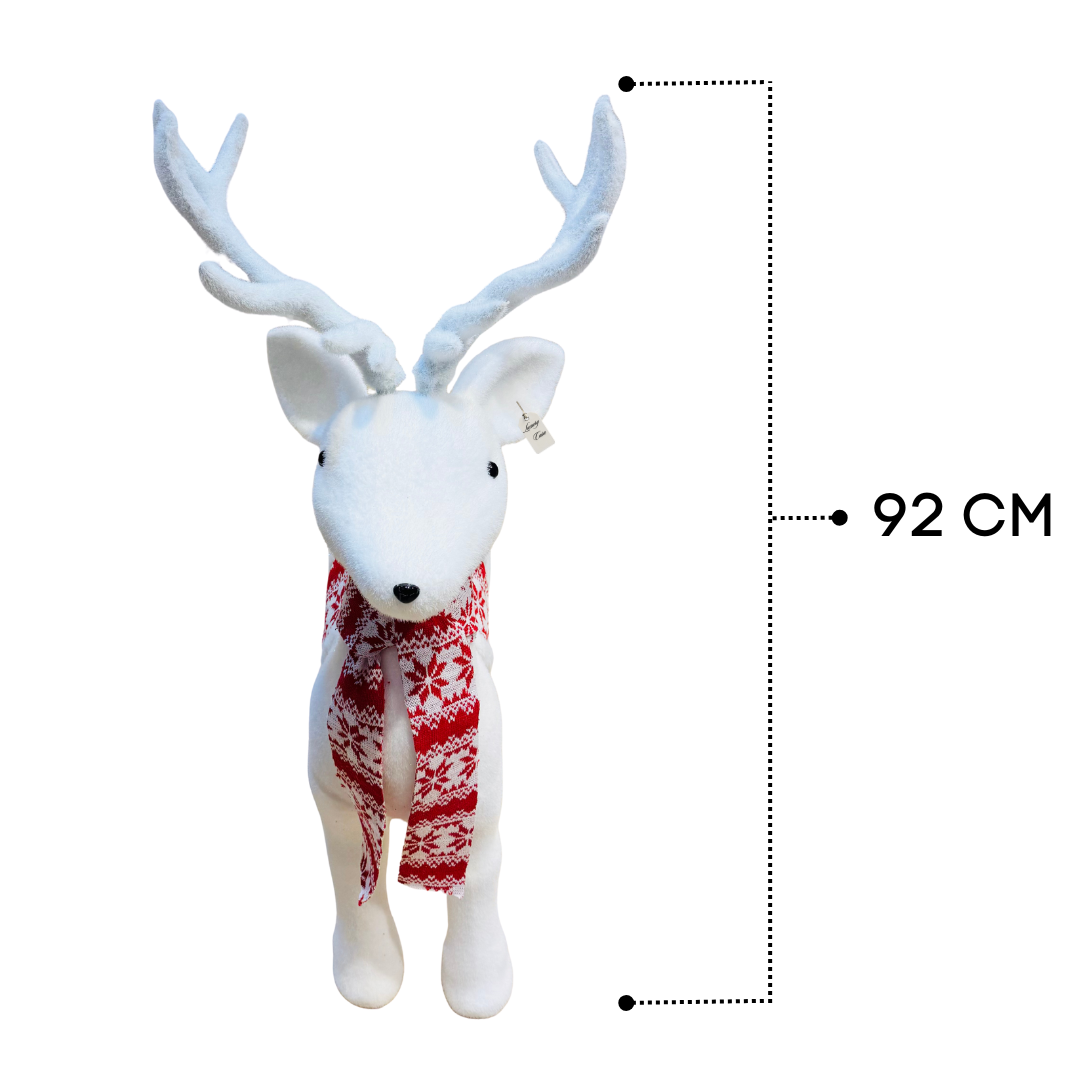 Reindeer with Antlers & Scarf Luxury Casa