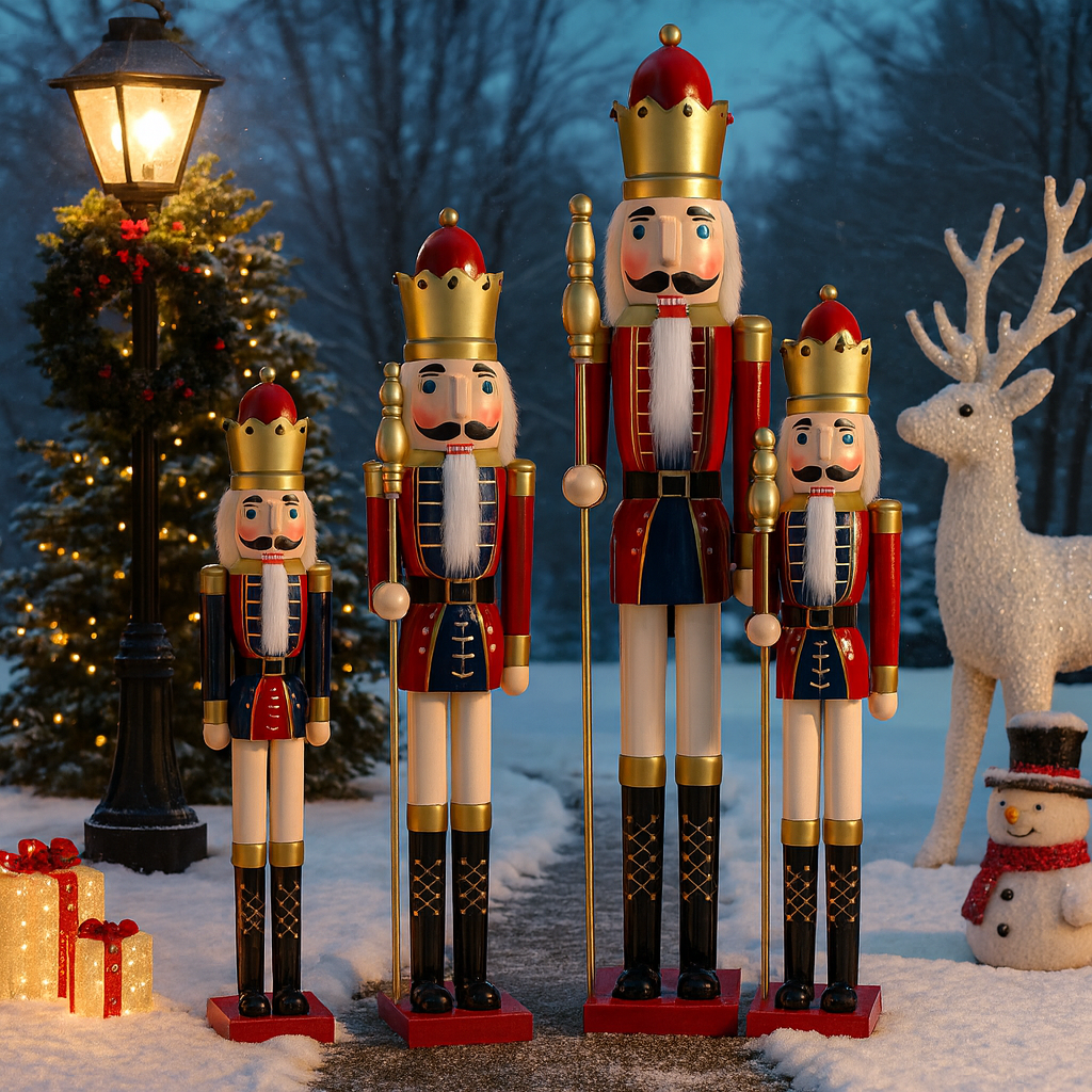 Classic Wooden Christmas Nutcracker King Luxury Casa