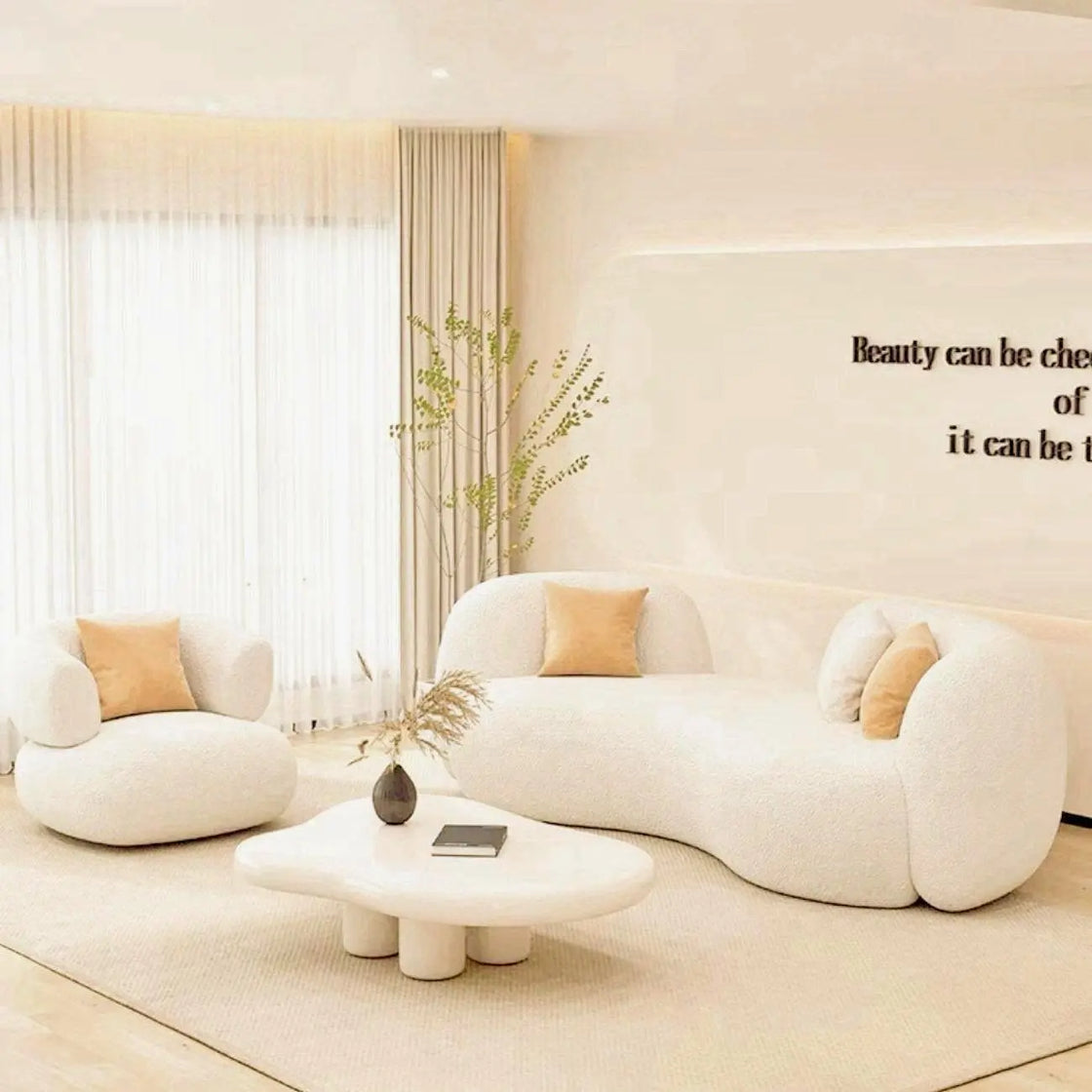 Modern Curved Sofa Set Luxury Casa