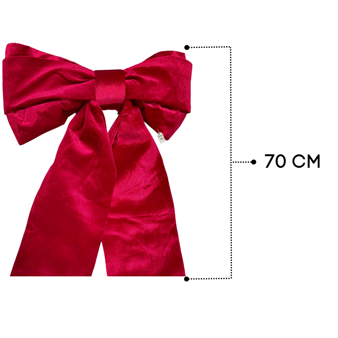 Luxury Red Velvet Christmas Bow Luxury Casa