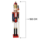 Classic Wooden Christmas Nutcracker King with Staff Luxury Casa