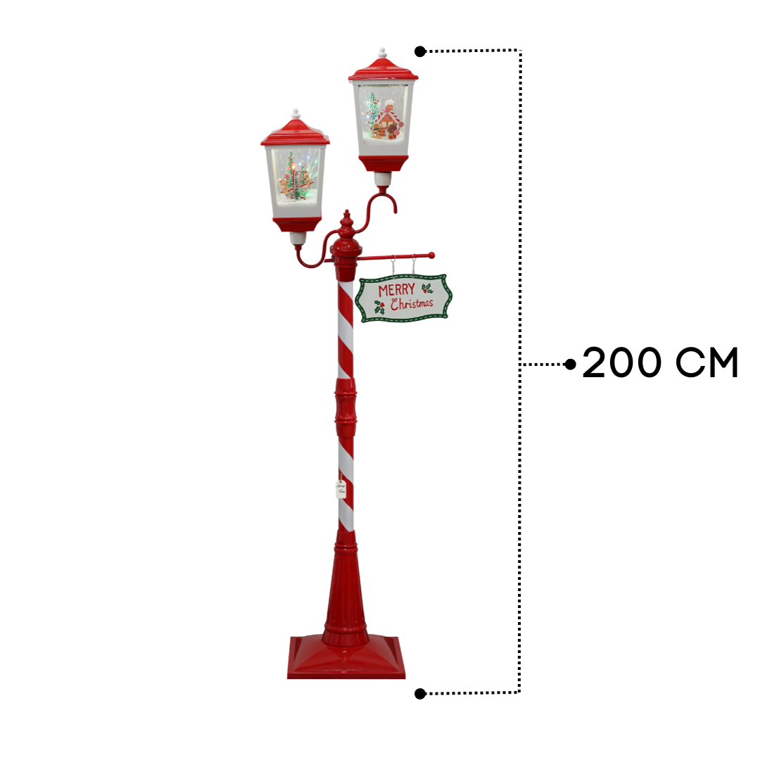 Christmas Musical Lamp Post with Snowfall Luxury Casa