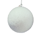 White Glitter Christmas Baubles Luxury Casa