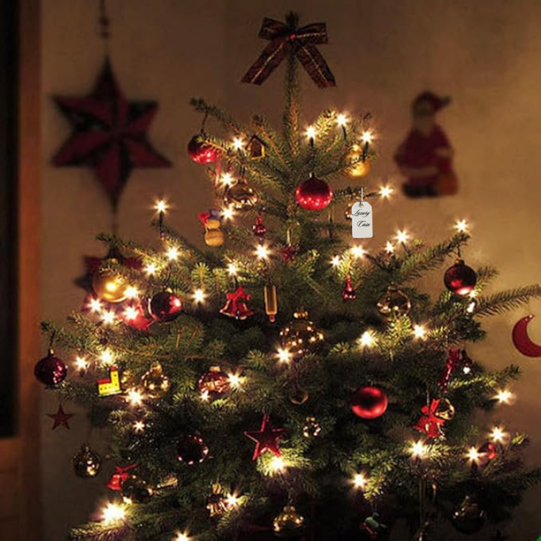 Christmas Baubles Ornaments Set – 24 pcs (6 cm, Glitter, Glossy & Matte Christmas Tree Decorations) Luxury Casa