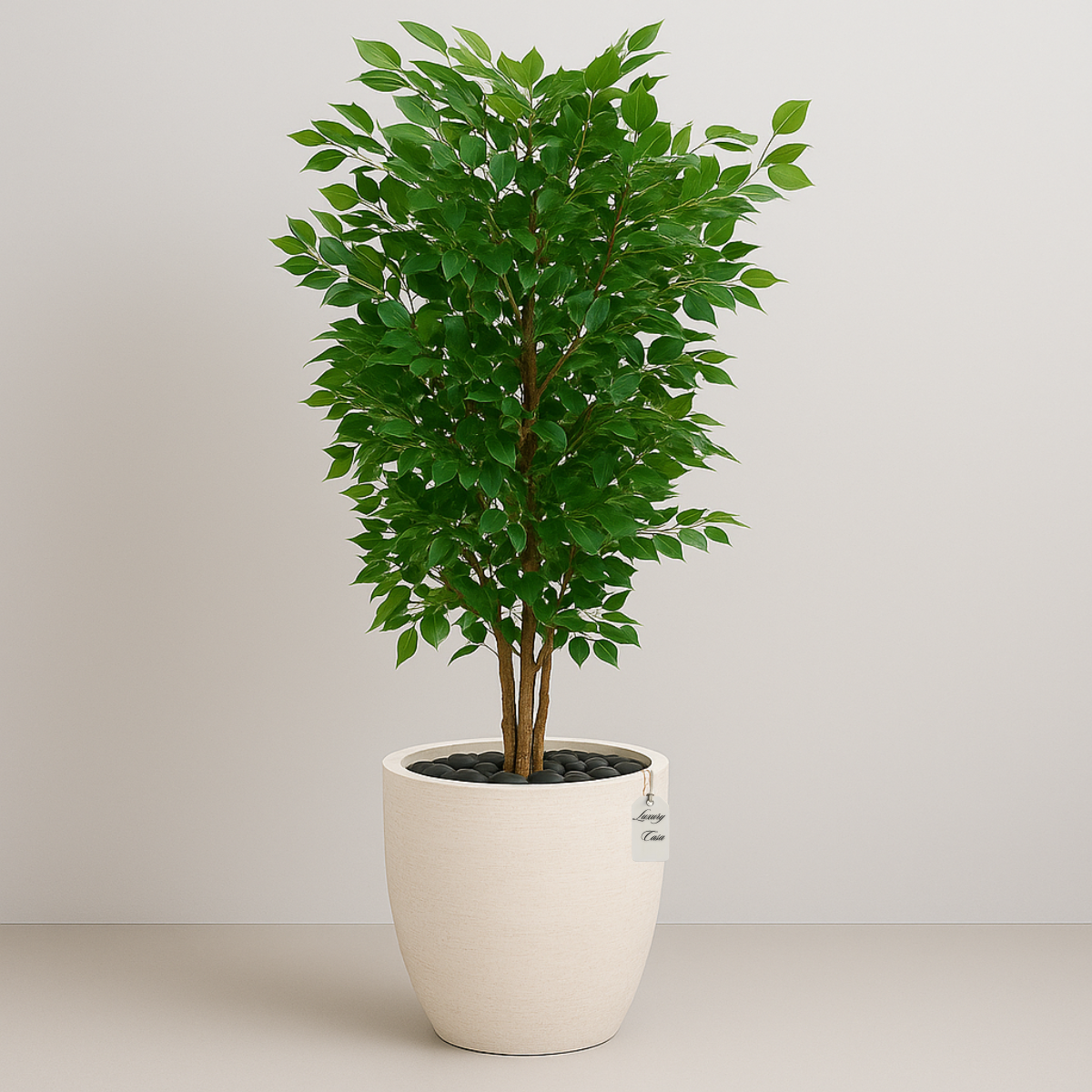 Artificial Ficus Tree With Natural Wooden Trunk 210 cm Luxury Casa