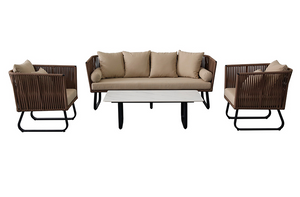 Modern Rattan Aluminium Outdoor Sofa Set