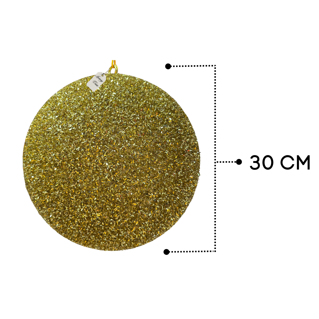 Gold Glitter Christmas Baubles Luxury Casa
