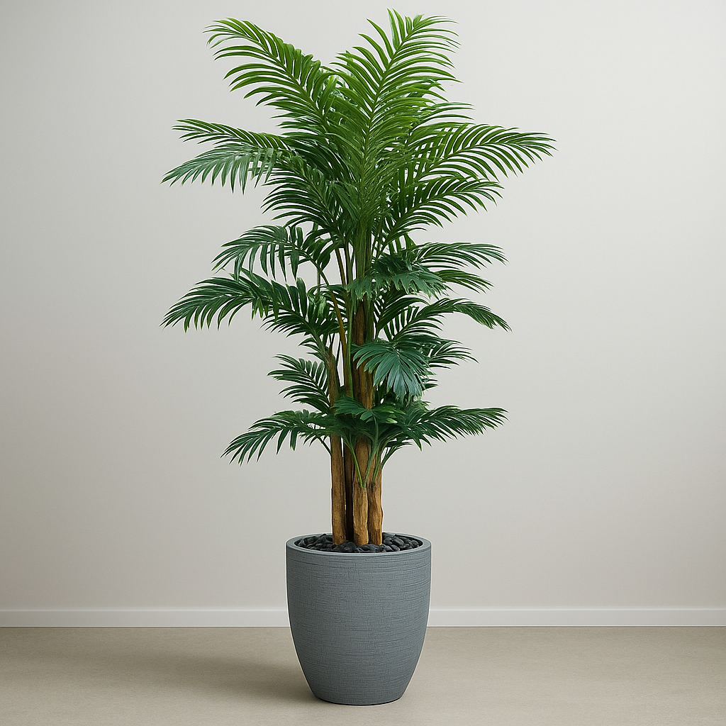 Artificial Palm Tree With Natural Wooden Trunk 210 cm Luxury Casa